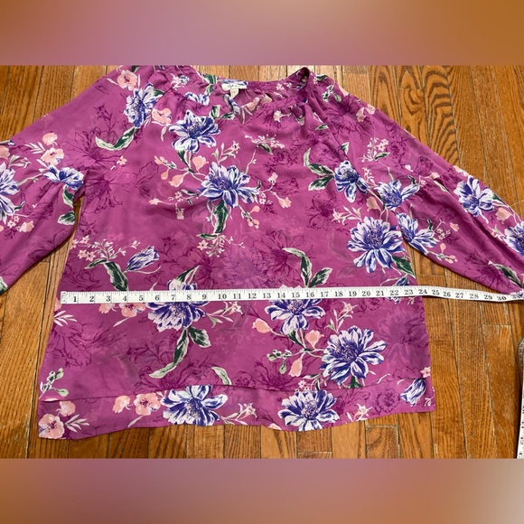 Style & Co. Purple Floral Blouse - Picture 8 of 12